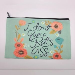 Floral Print Cosmetic Storage Canvas Like Bag